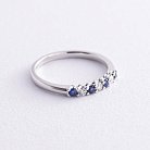 Золотое кольцо с бриллиантами и сапфирами кб0494cha от ювелирного магазина Оникс - 2