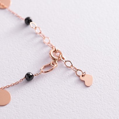 Золотий браслет "Монетки" (фіаніти) б04903 №3