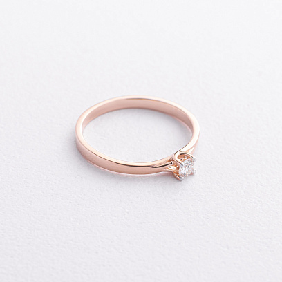 Помолвочное золотое кольцо с бриллиантом 101-10014(3.0)ч №2