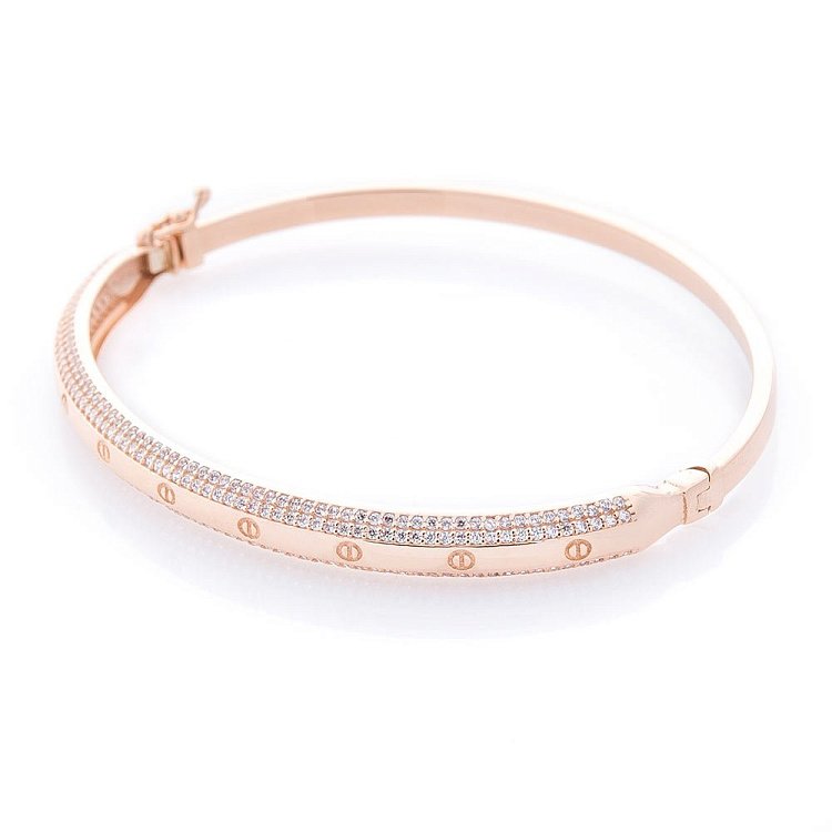 Золотой браслет с фианитами б03768 от ювелирного магазина Оникс