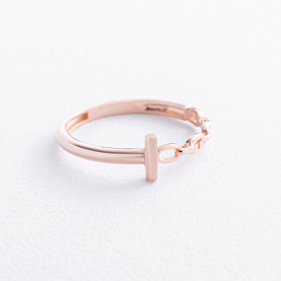 Кольцо "Lauren" в красном золоте к08495