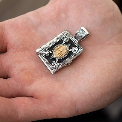 Серебряный кулон "Коран" с эбеновым деревом 941 №5