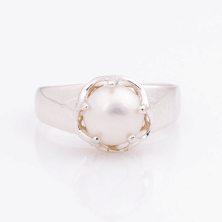 Срібний перстень з культ. прісн. перлами 111902 від ювелірного магазину Онікс - 2