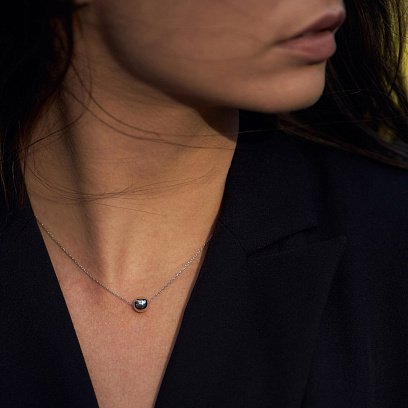 Серебряное колье "Шар" 18908 №5