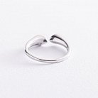 Серебряное кольцо "Сердечко" с фианитами 3895 от ювелирного магазина Оникс - 2