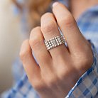 Широкое серебряное кольцо "Бьянка" 112692 от ювелирного магазина Оникс