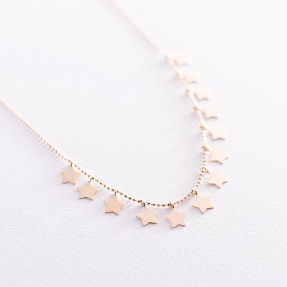 Колье "Звездочки" в желтом золоте кол01669 №4