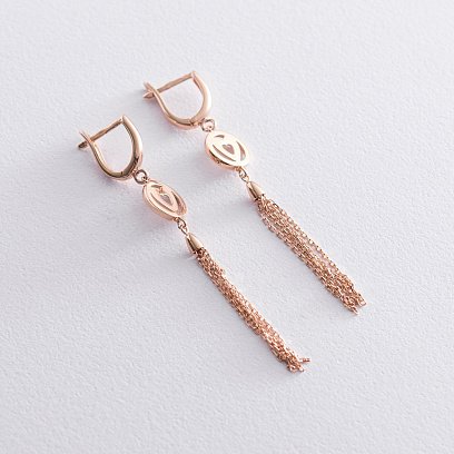 Золотые серьги "Абсолютная любовь" с06871