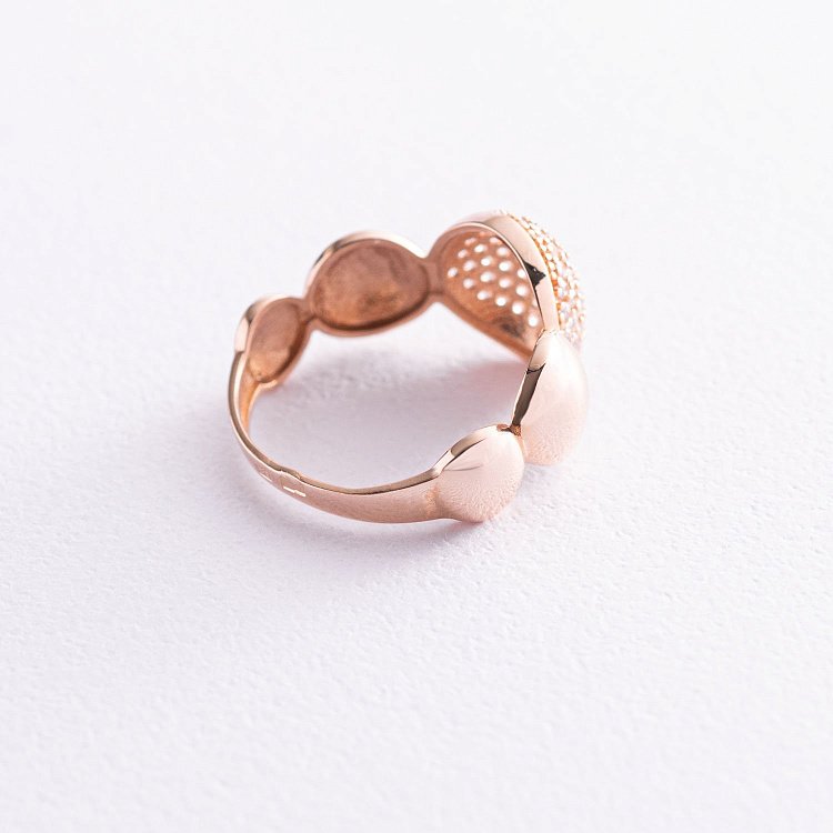 Золотое кольцо с фианитами к04959 от ювелирного магазина Оникс - 2