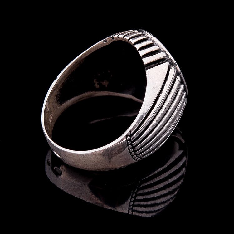 Срібна печатка з оніксом 111314 від ювелірного магазину Онікс - 1