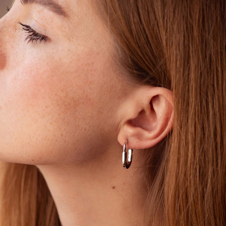 Сережки "Camilla" mini (біле золото) с08927 - 3 Сережки "Camilla" mini (біле золото) с08927 від ювелірного магазину Онікс - 3