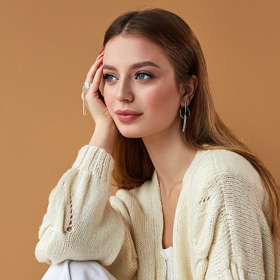 Широка каблучка "Сатурн" у сріблі 112627 №5