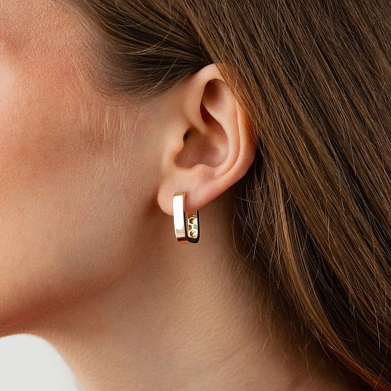 Сережки "Jane" у жовтому золоті с09774 №2