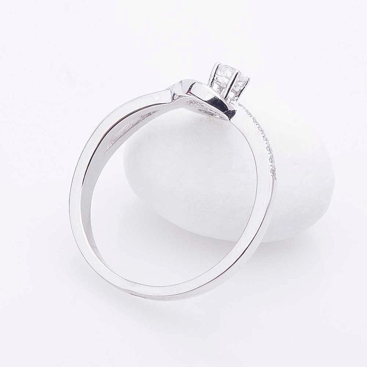 Золота каблучка з діамантами S00173R - 2 Золота каблучка з діамантами S00173R від ювелірного магазину Онікс - 2