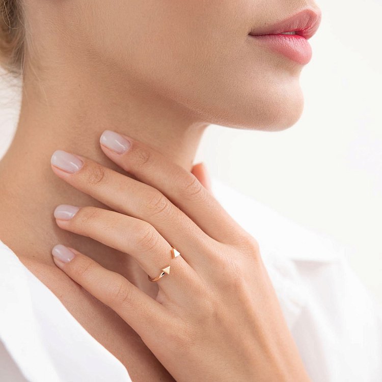 Золотое кольцо "Стрелы" к05543 от ювелирного магазина Оникс - 1