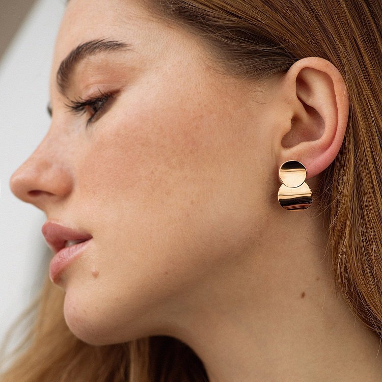 Сережки "Унікальні" в червоному золоті 470578 від ювелірного магазину Онікс - 6