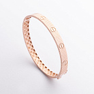 Жорсткий золотий браслет "Love" б05809 от ювелирного магазина Оникс