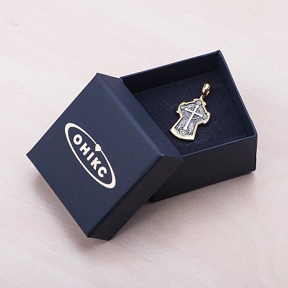 Серебряный крест (позолота) 132446 №3