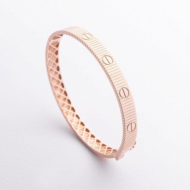 Жорсткий золотий браслет "Love" б05809 від ювелірного магазину Онікс