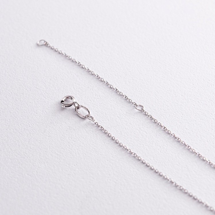 Колье в белом золоте с бриллиантом 718891121 от ювелирного магазина Оникс - 3