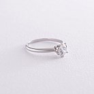 Помолвочное серебряное кольцо с фианитом 490 от ювелирного магазина Оникс - 4