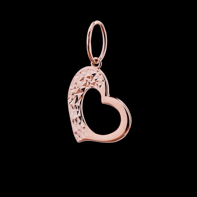 Золотой кулон "Сердце" п02544 от ювелирного магазина Оникс