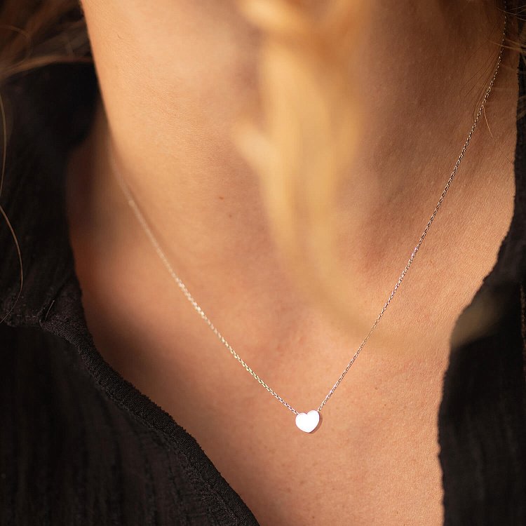 Кольє "Сердечко" в білому золоті кол01253 від ювелірного магазину Онікс - 8