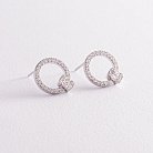 Золоті сережки - пусети з діамантами сб0382z от ювелирного магазина Оникс - 2