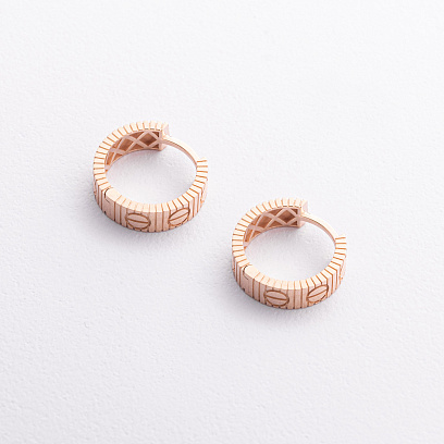 Золоті сережки - кільця "Love" с09623 №2