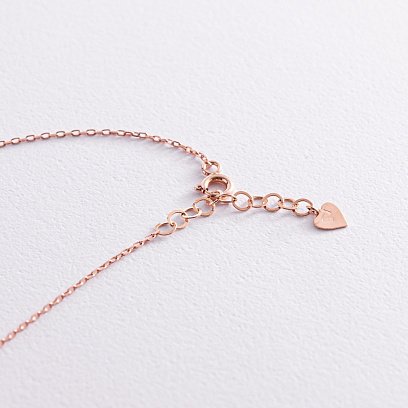 Золотое колье "Крестик" с фианитами кол02188 №5