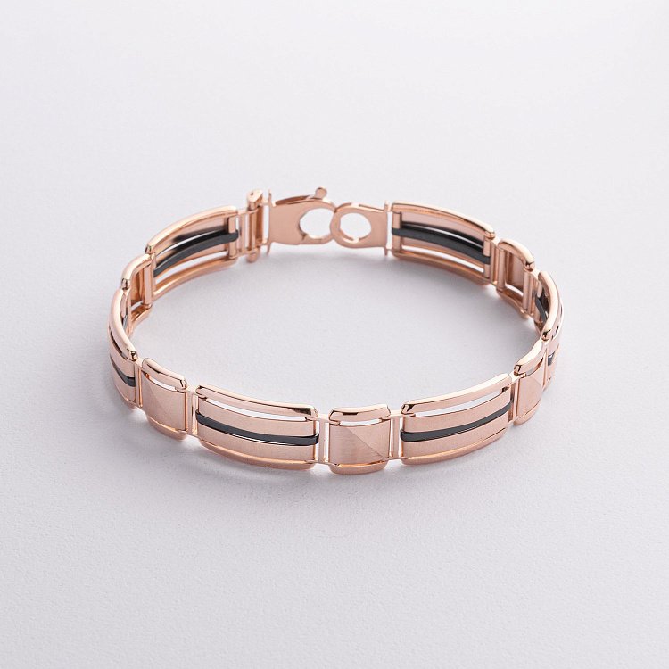 Чоловічий золотий браслет (онікс) б05574 від ювелірного магазину Онікс