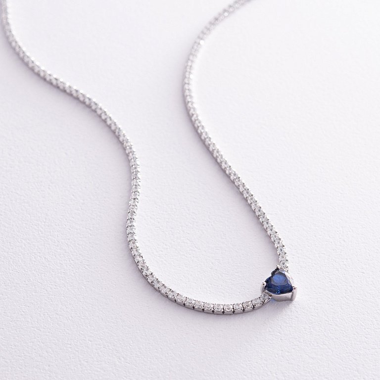 CHIEKO＋heart stock pierce (silver) Срібне кольє - чокер 