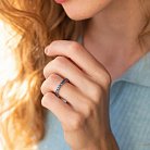 Золотое кольцо с дорожкой камней (сапфиры) кб0443gl от ювелирного магазина Оникс - 7