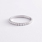 Кольцо дорожка в белом золоте с бриллиантами 210451121 от ювелирного магазина Оникс - 2