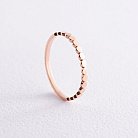 Минималистичное кольцо "Кружочки" в красном золоте к07088 от ювелирного магазина Оникс