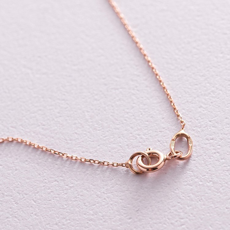 Золотое колье с крестиком (фианиты) кол02111 от ювелирного магазина Оникс - 5