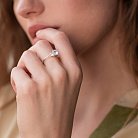 Серебряное помолвочное кольцо с фианитами 112189 от ювелирного магазина Оникс - 5