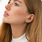 Срібні сережки з агатом 2526/1p-GRAG от ювелирного магазина Оникс - 1