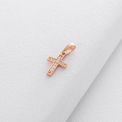 Золотой детский крестик (фианит) п03284