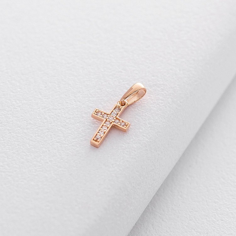 Золотой детский крестик (фианит) п03284 от ювелирного магазина Оникс