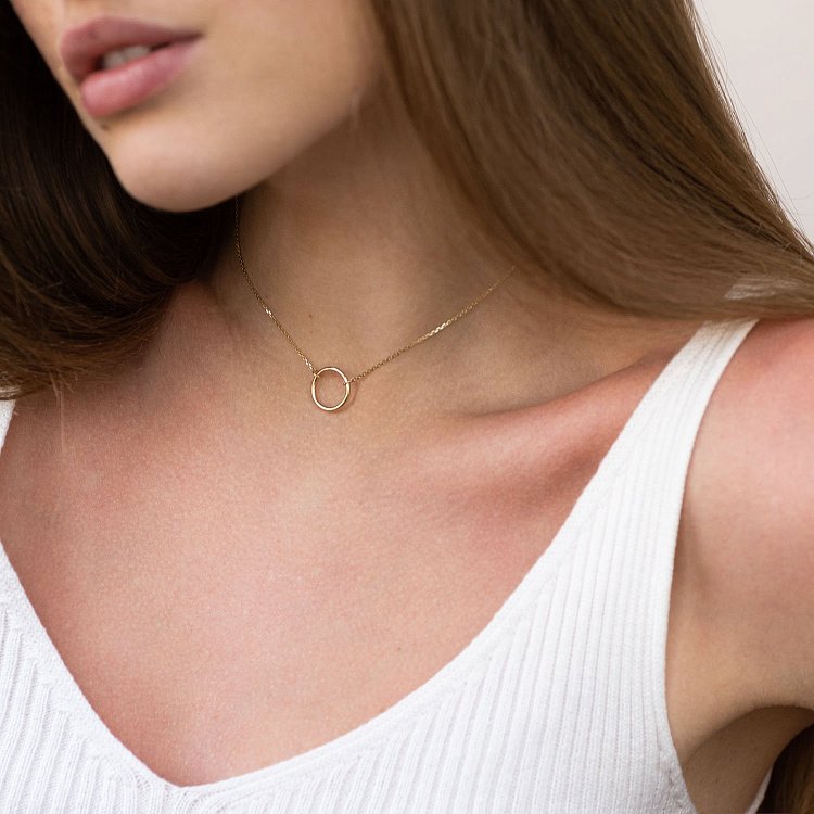 Кольє "Кругообіг" в жовтому золоті кол01703 від ювелірного магазину Онікс