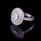 Срібний перстень з фіанітами 111685 от ювелирного магазина Оникс - 3