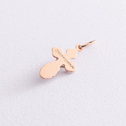 Детский золотой православный крестик п01692 №3