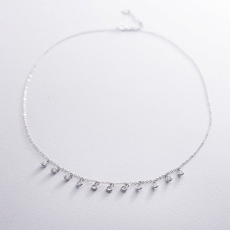 Срібне кольє з фіанітами 18566 від ювелірного магазину Онікс - 4