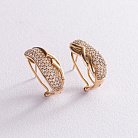 Золоті сережки з діамантами кит0590 от ювелирного магазина Оникс