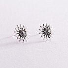 Срібні сережки - пусети "Соняшники" 123110 от ювелирного магазина Оникс - 5