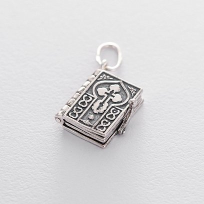 Серебряная подвеска "Книга с молитвой Отче Наш" (чернение) 132732 №8