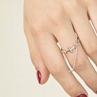 Серебряное кольцо "Крестик" без камней 112085 от ювелирного магазина Оникс - 2
