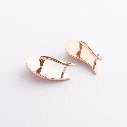 Серьги "Капельки" в красном золоте 470670 №2