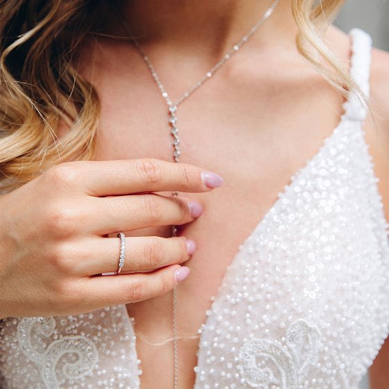 Серебряное кольцо с фианитами 112579 №4